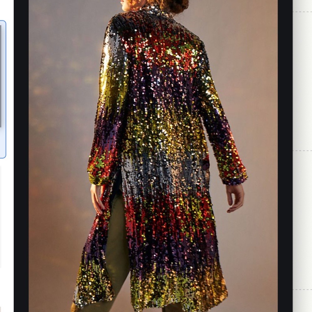 Dulcinea Sequin Duster Boho Peasant Ombre Jacket